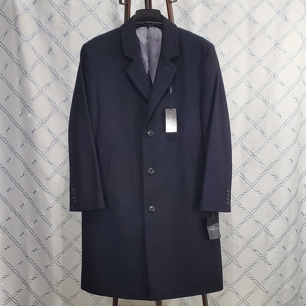 London Fog Men's Signature Wool-Blend Topcoat